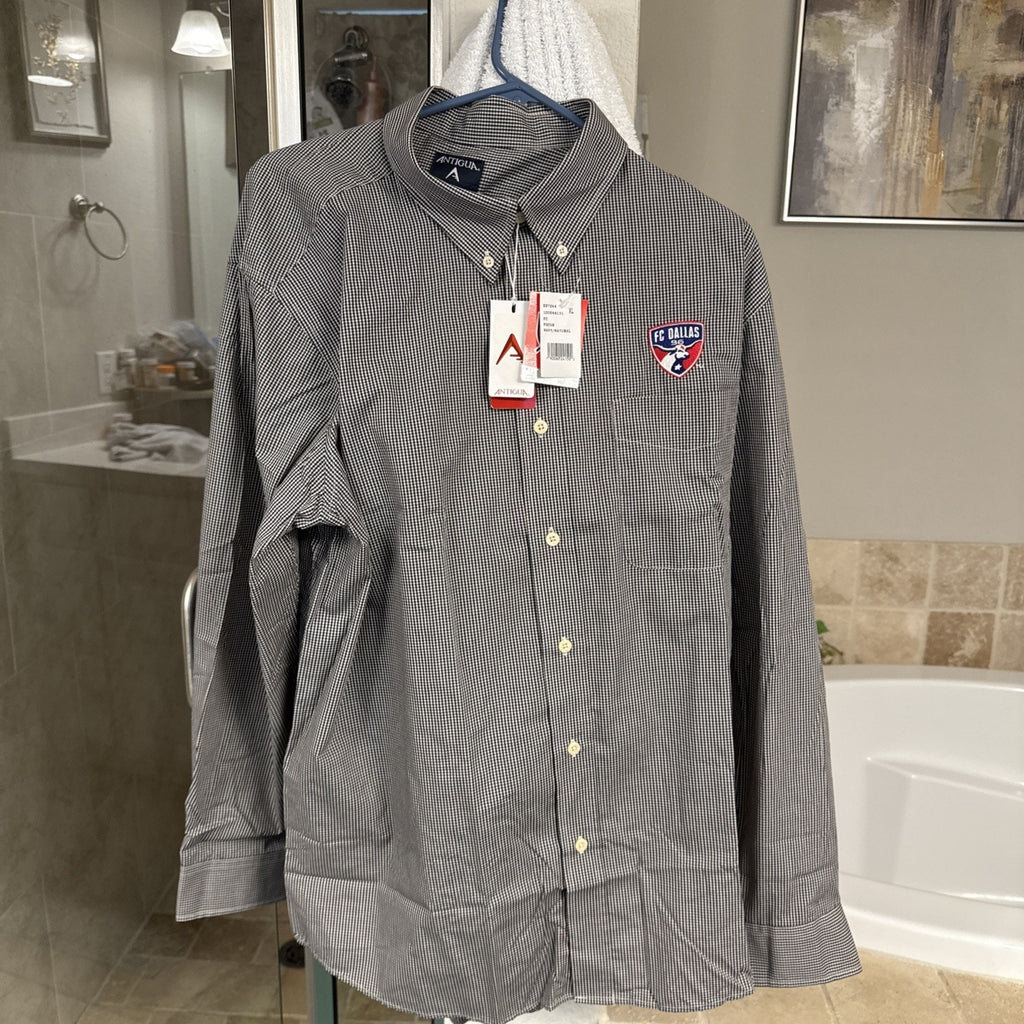 FC Dallas Men's NWT Antigua Focus Button Down Shirt Size XL