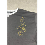Harry Potter Platform 9¾ Black Gold Ringer Tee Gryffindor Quidditch Size L