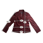 Talbots Women’s Velvet Blazer Size 8 Burgundy Wine Cotton Stretch Lined Jacket