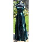 B Darlin Emerald Green Satin Corset Prom Dress Juniors 1/2 Formal Gown