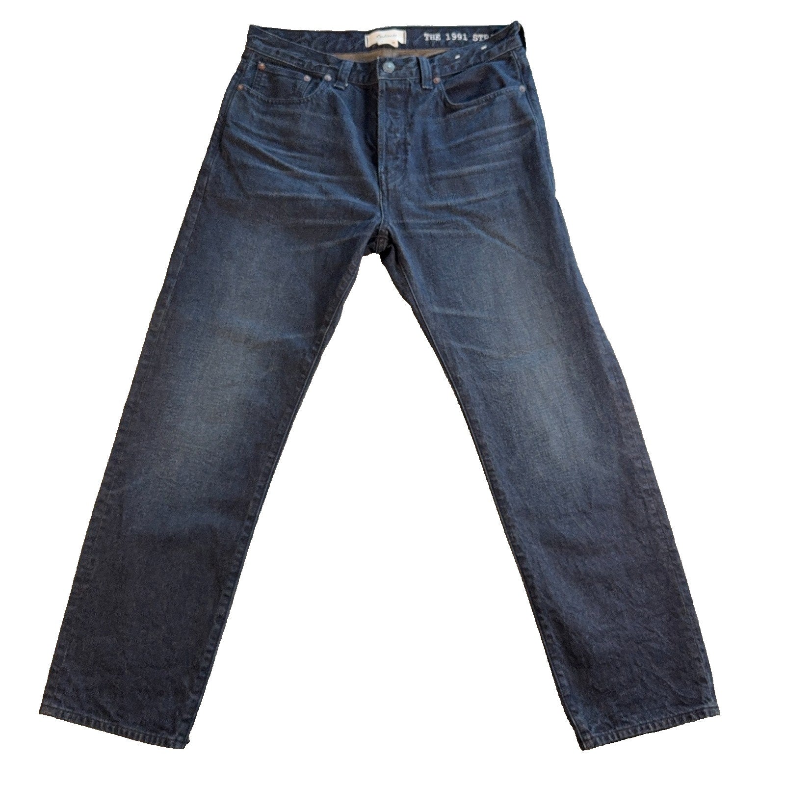 Madewell The 1991 Men’s Straight Jeans 32x30 Dark Wash Denim Blue