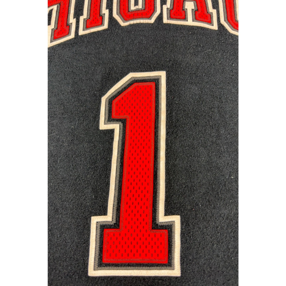 Adidas Derrick Rose Chicago Bulls #1 T Shirt Mens M NBA Black Stitched Graphic