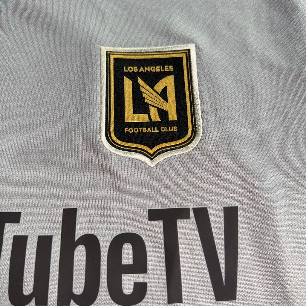 LAFC Adidas Long Sleeve Training Top Mens M Gray YouTube TV MLS ClimaCool