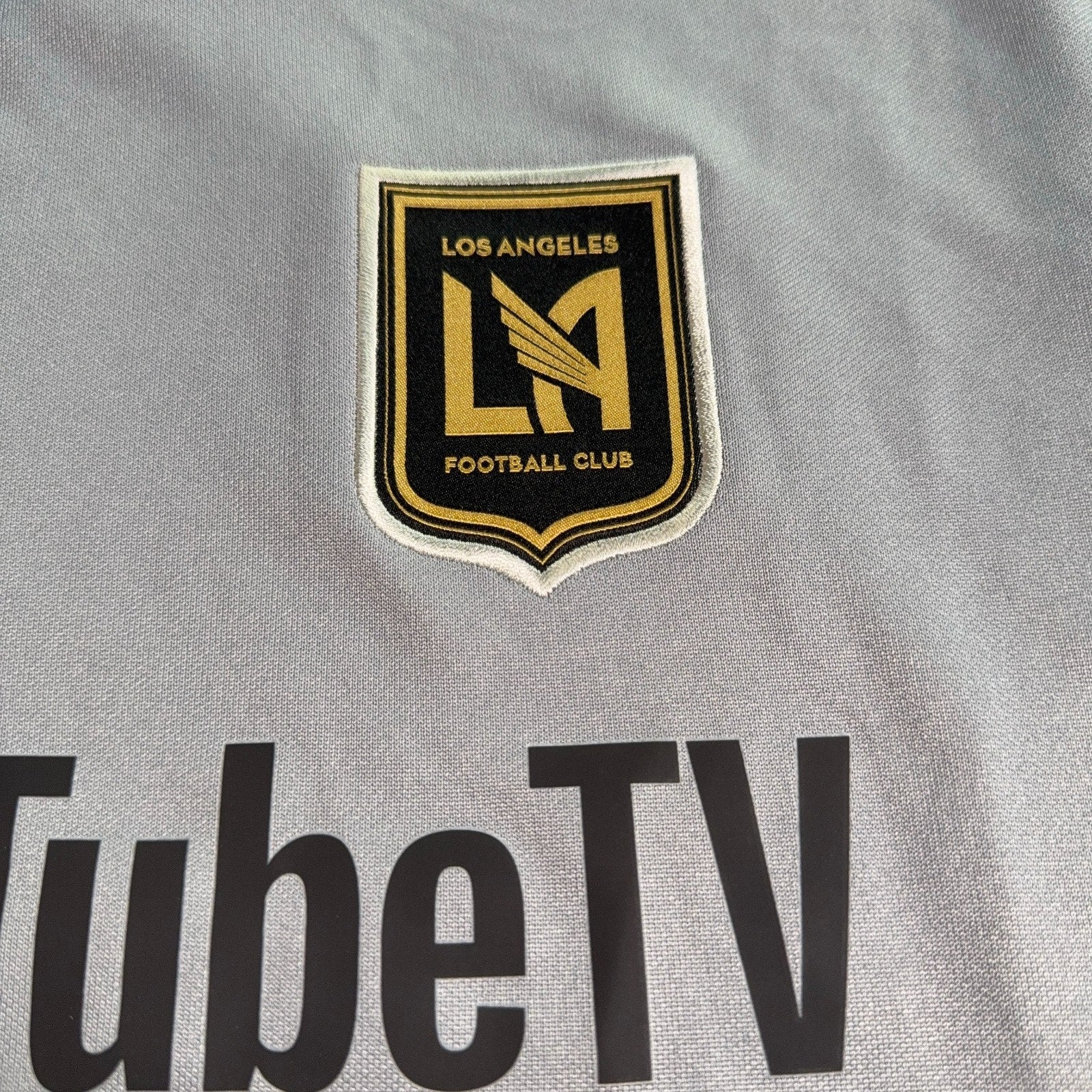 LAFC Adidas Long Sleeve Training Top Mens M Gray YouTube TV MLS ClimaCool