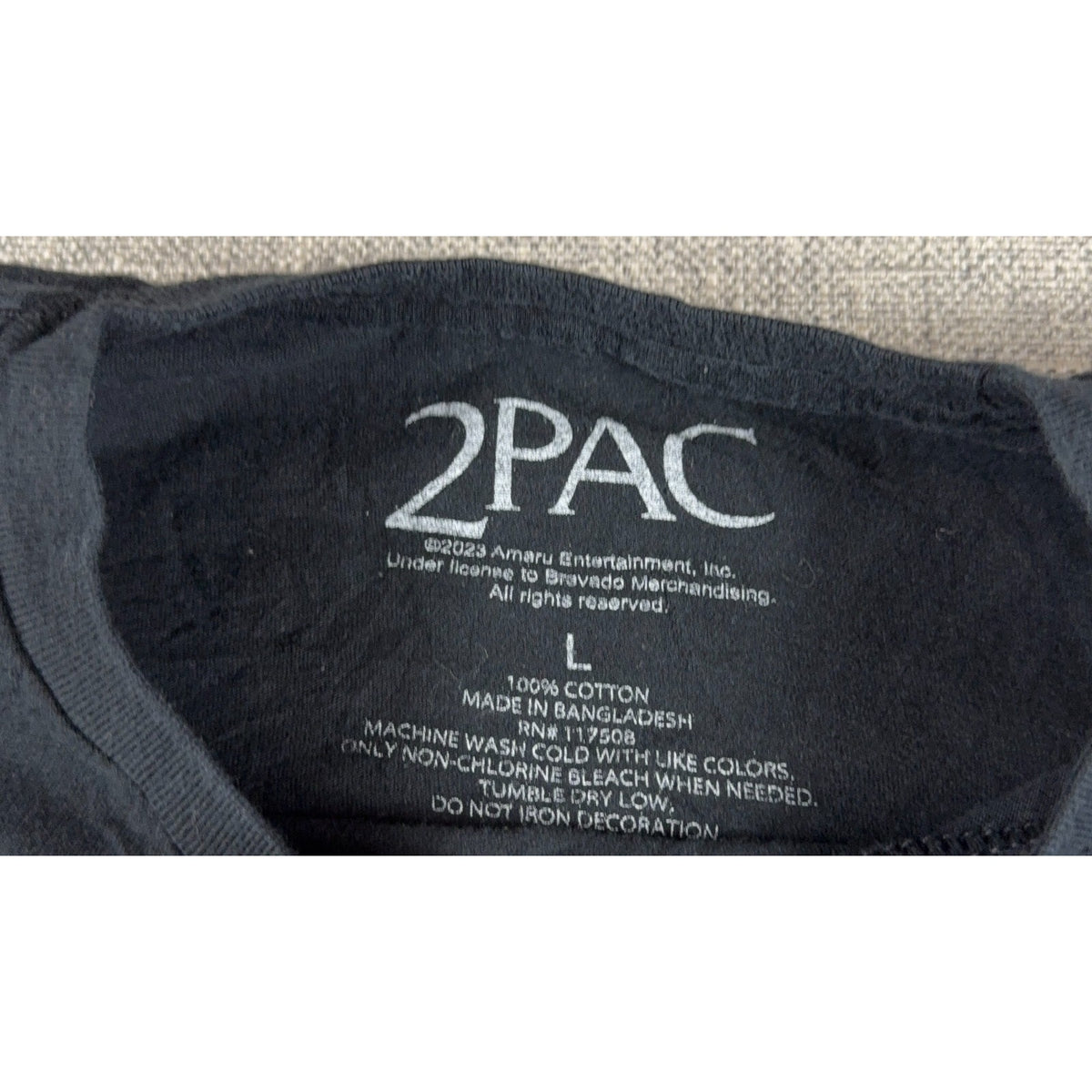 Tupac 2Pac Trust Nobody T Shirt Mens L Black Rap Hip Hop Graphic Tee