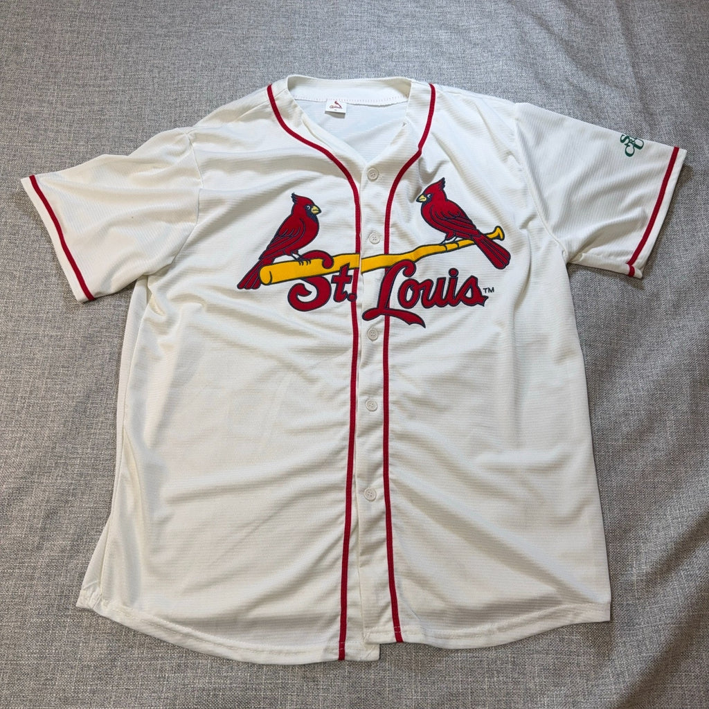 St Louis Cardinals MLB SGA Jersey Adult XL White Scott Credit Union Blank Back