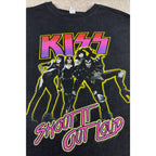 KISS Shout It Out Loud T Shirt Mens XL Black Graphic Band Rock Tee Brisco