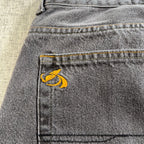 Kikwear Rushmore Jeans Mens 33x30 Gray Baggy Wide Leg Y2K Rave Skater Denim