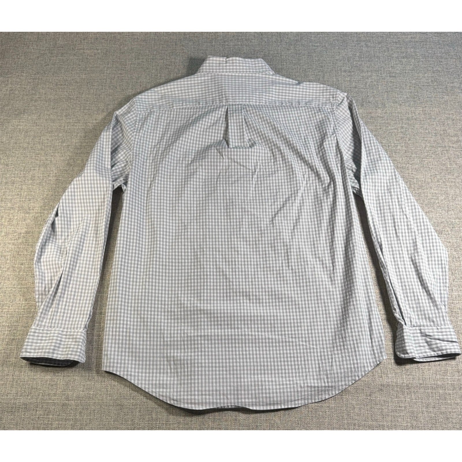 Vineyard Vines Classic Fit Tucker Shirt Mens Medium Gray Gingham Cotton Stretch