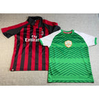 Lot 2 Youth Soccer Jerseys AC Milan Ireland Moody #19 Red Green Fan Shirts