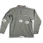 Columbia Mens XL Quarter Zip Pullover Gray Fleece Lined Outdoor Hiking Sweater
