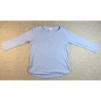 Tommy Bahama Women XS Gray 3/4 Sleeve Shirt Curved Hem Casual Knit Top