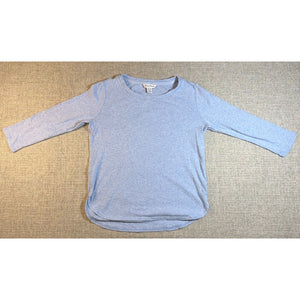 Tommy Bahama Women XS Gray 3/4 Sleeve Shirt Curved Hem Casual Knit Top