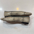 Chico’s Snakeskin Print Ballet Flats Womens 7M Pointed Toe Animal Print Shoes