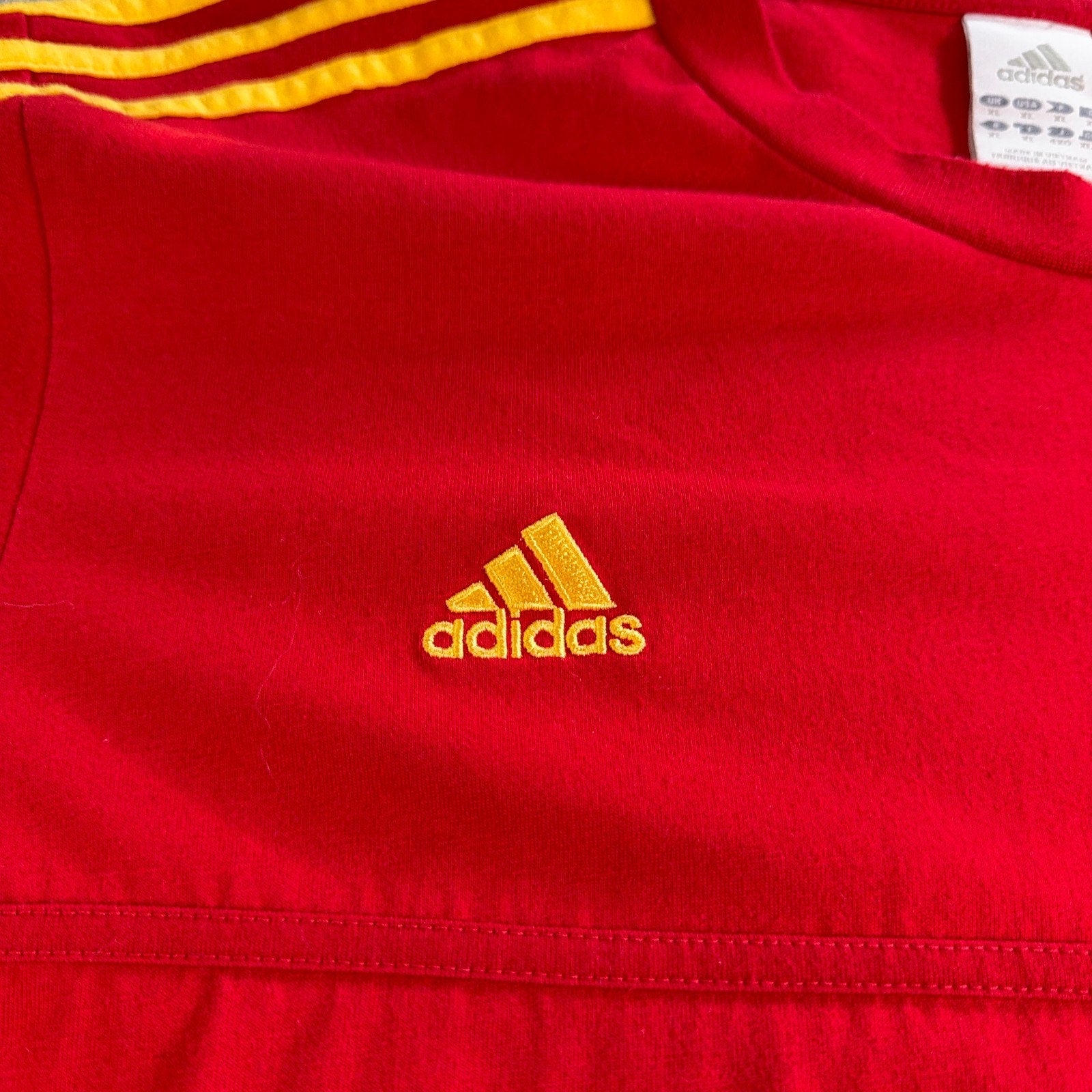 Adidas Spain National Team Shirt Mens XL Red España Soccer Football Tee
