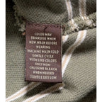 Tasso Elba Mens XL Olive Green Striped Polo Shirt 100% Cotton Short Sleeve Casua