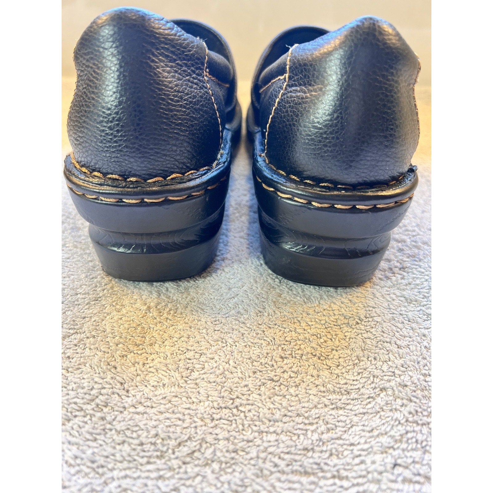 b.o.c Born Concept Black Leather Clogs Womens Size 8M Comfort Mule Work Shoes