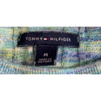 Tommy Hilfiger Womens M Cable Knit Sweater Pastel Marled Crewneck Preppy