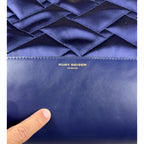 Kurt Geiger London Navy Recycled Square Shopper Tote Quilted Eagle Bag