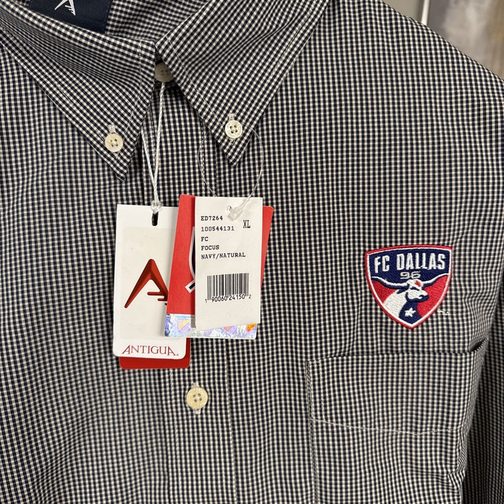 FC Dallas Men's NWT Antigua Focus Button Down Shirt Size XL