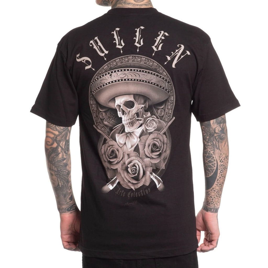 Sullen Art Collective Sicarios T-Shirt Men's L Black Skull Tattoo NWT