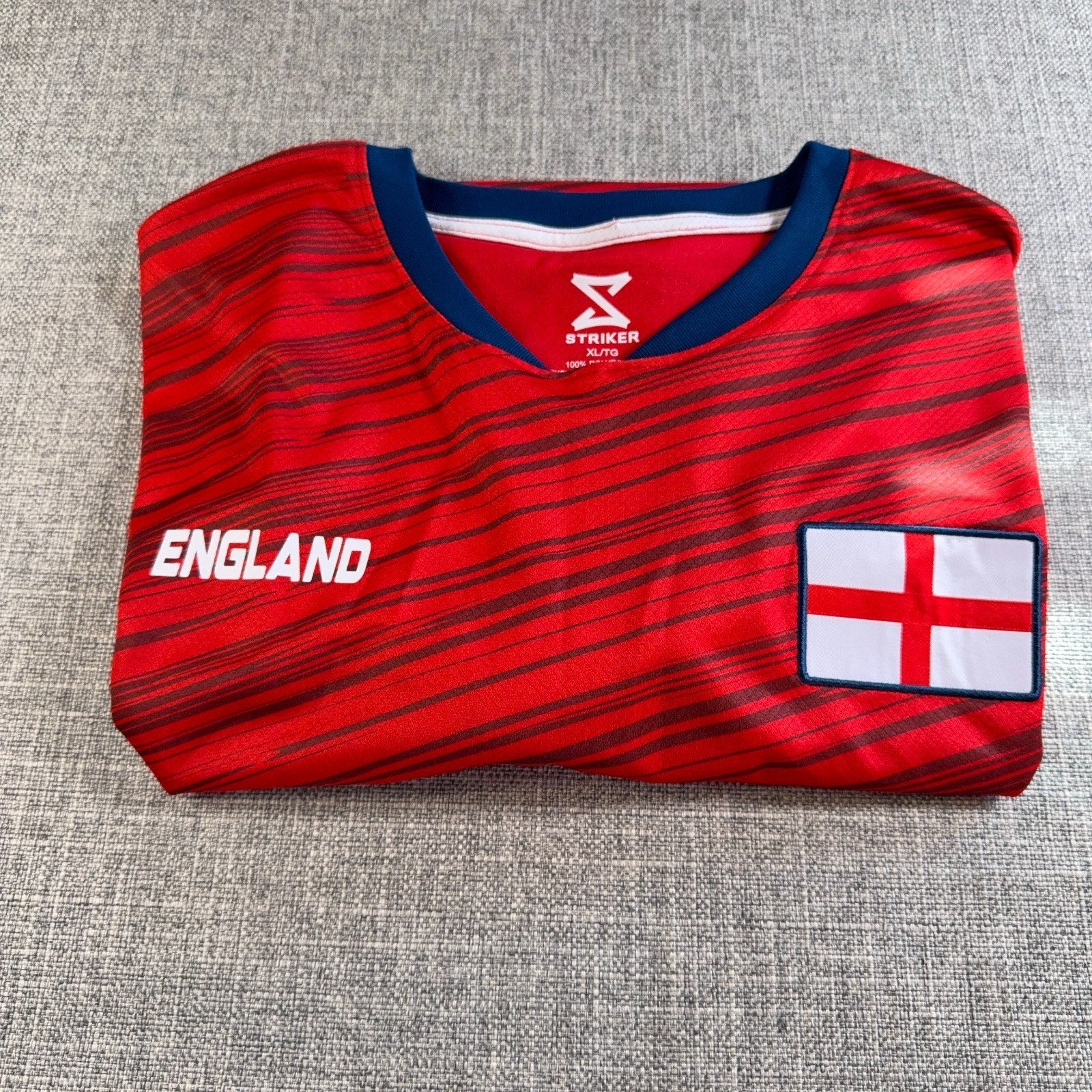 England Soccer Jersey Mens XL Striker Red Navy NWT National Team Fan Shirt