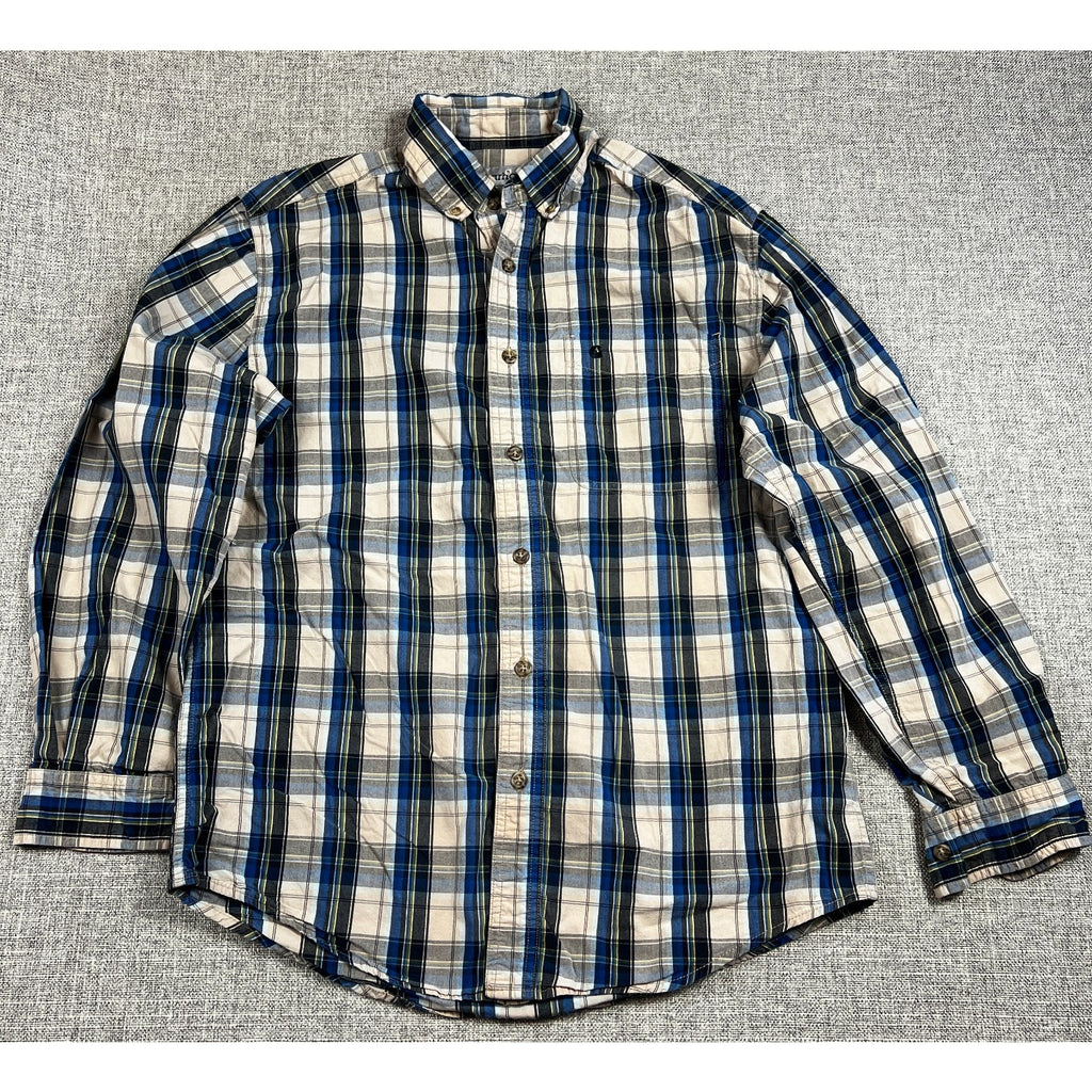 Lot 2 Carhartt S218 Plaid Shirts Mens M Regular Long Sleeve Workwear
