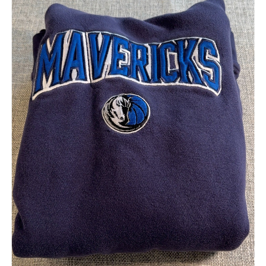 Dallas Mavericks Adidas Hoodie Blue NBA Pullover Sweatshirt No Size Tag Fits S