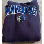 Dallas Mavericks Adidas Hoodie Blue NBA Pullover Sweatshirt No Size Tag Fits S