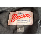 Cousins Panthers Hoodie Mens L Black Chenille Panther Stars 1966 Sportswear