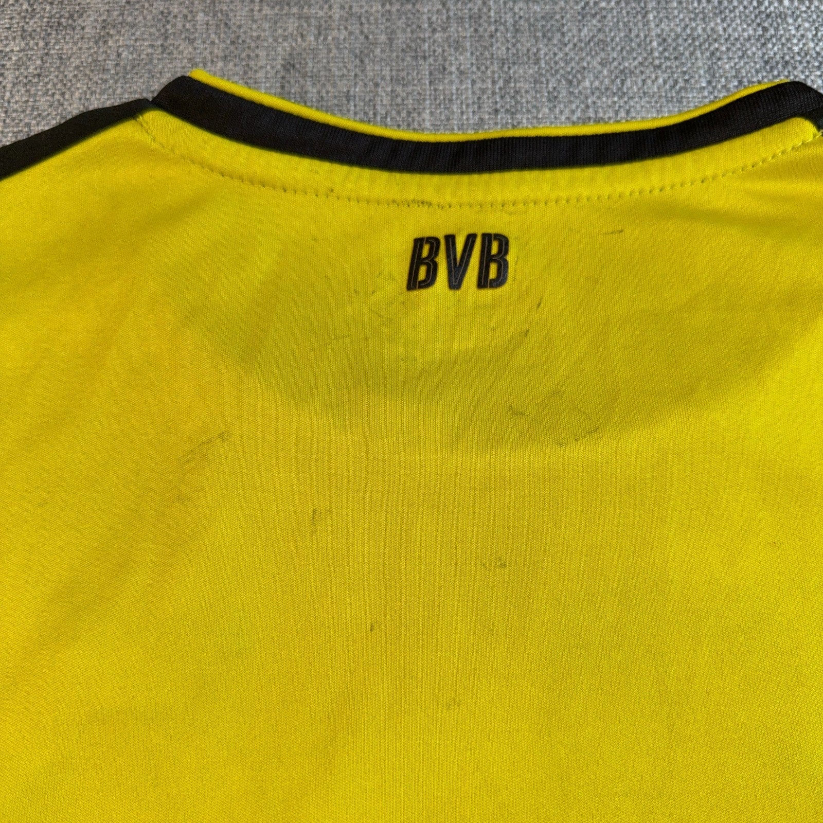 Borussia Dortmund 2016-17 Home Jersey Puma BVB Evonik Men L Yellow Flaws