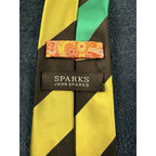 Lot of 2 Men’s Designer Prep Stripe Ties Ashford Brooks John Sparks Silk