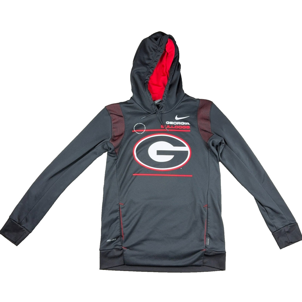 Nike Georgia Bulldogs Dri-FIT On Field Hoodie Men S Black Red UGA NCAA Football