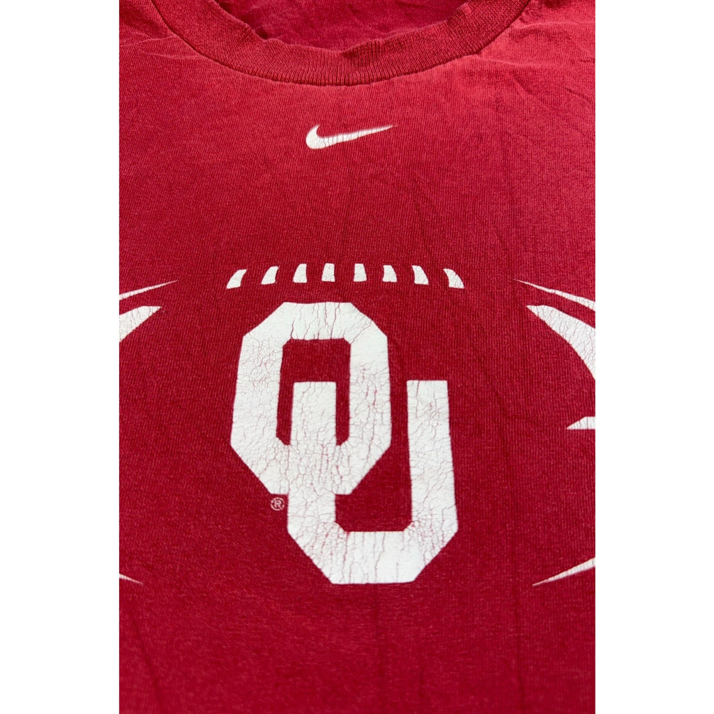 Nike Oklahoma Sooners OU Football T Shirt Mens XL Red Big 12 College NCAA