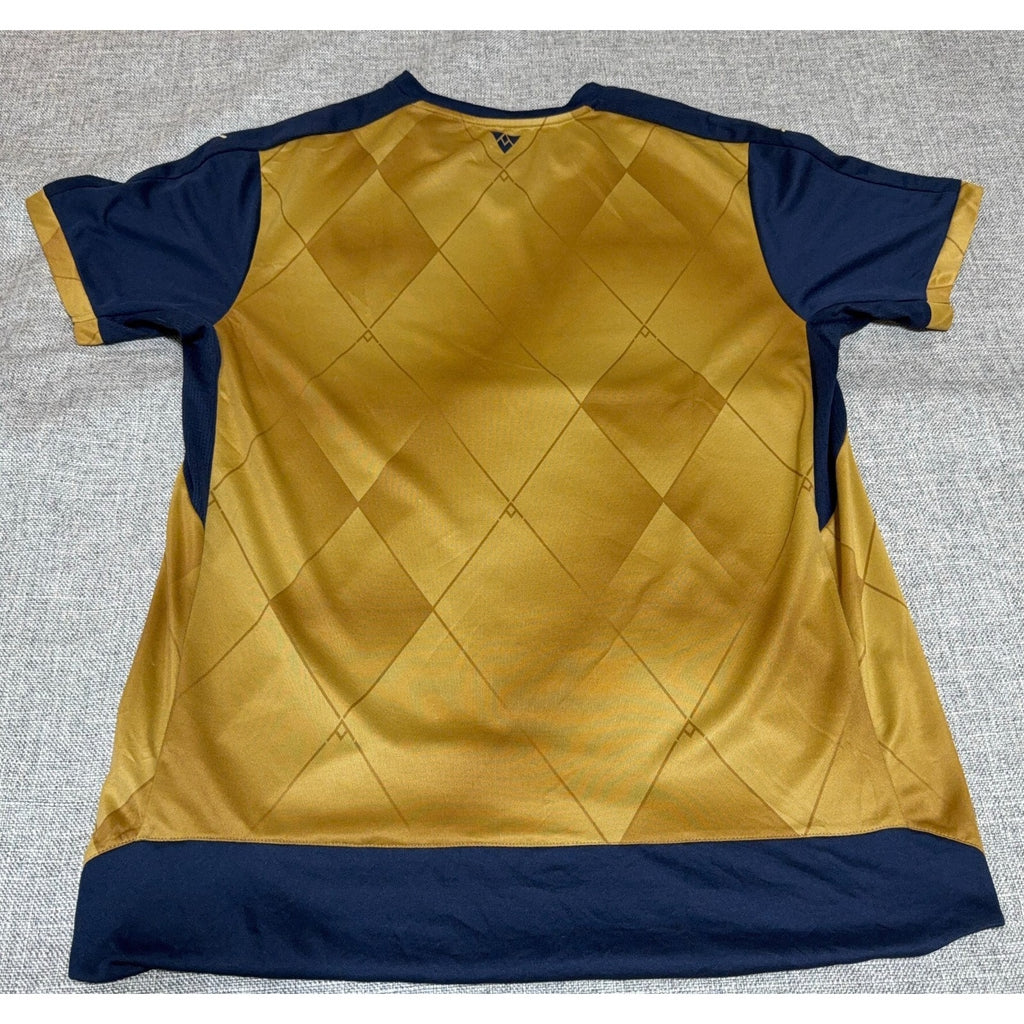 Arsenal 2015/16 Away Jersey Puma Gold Navy Fly Emirates Men’s L 747568