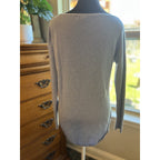 Banana Republic Textured Knit Sweater Womens Medium Purple Gray Boat Neck Side S