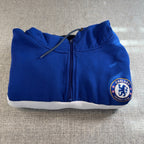 Chelsea FC Hoodie Mens 3XL Blue White Navy 1/4 Zip Official Soccer Pullover