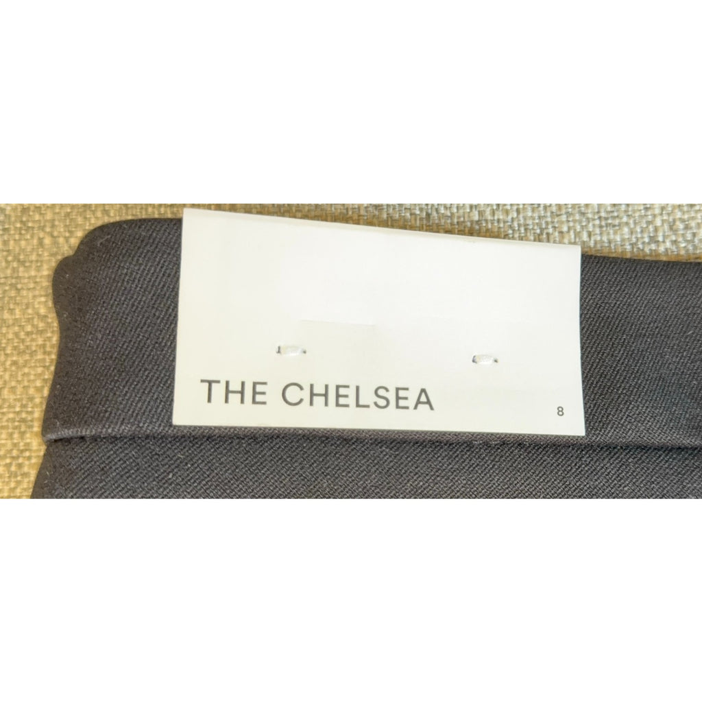 NWT Ann Taylor The Chelsea Skinny Ankle Pants Black Size 8 Bi Stretch Zip Hem