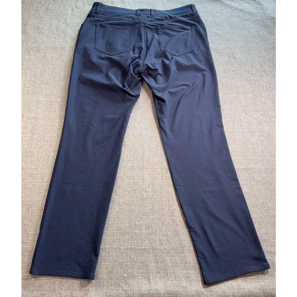 Peter Millar Mens Golf Pants 38x30 Navy Performance Stretch Tag Cut