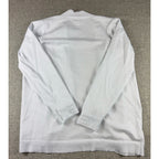 Carolyn Taylor Cardigan XL White Open Front Long Sleeve Cable Trim Rayon Blend