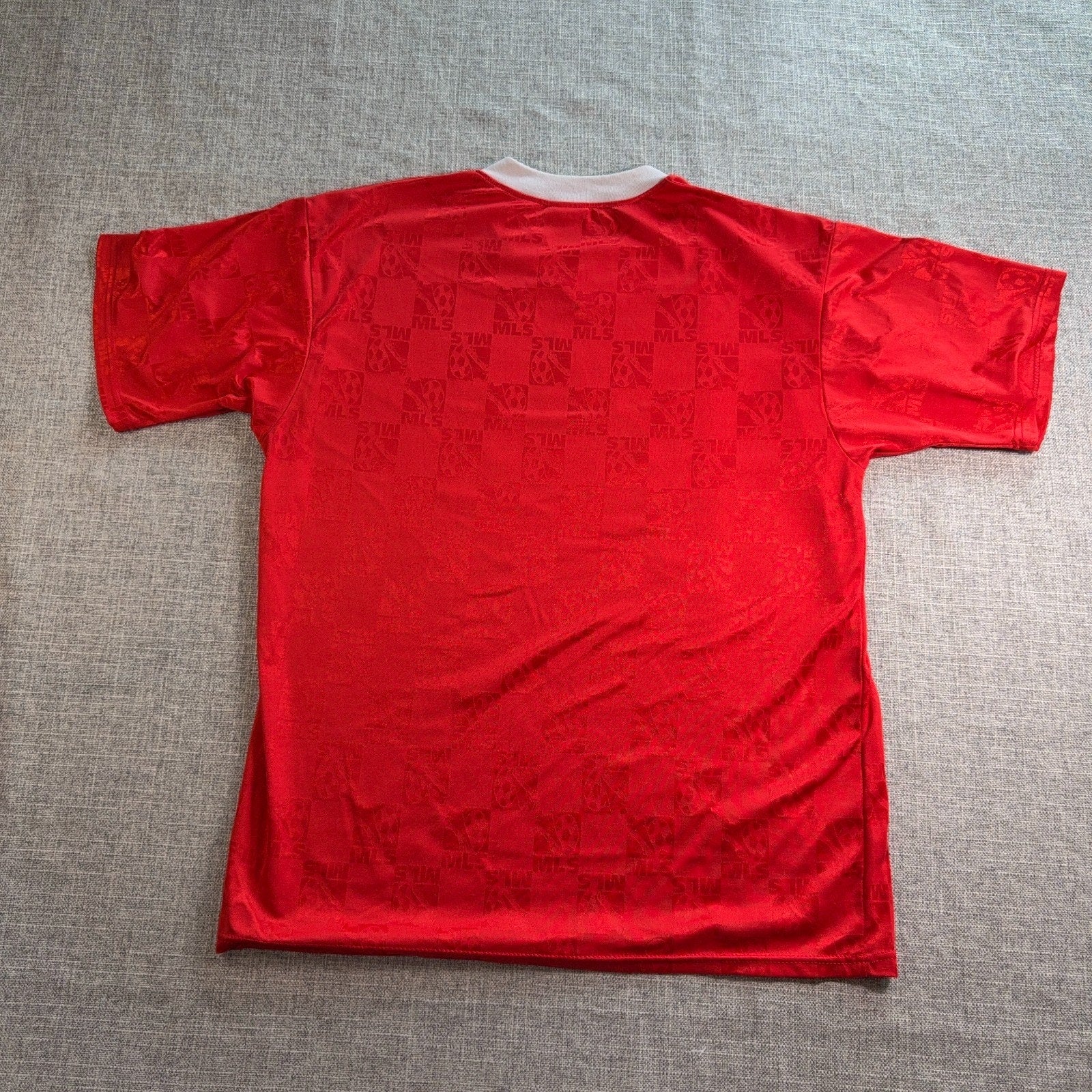 Vintage Dallas Burn Jersey Large Majestic MLS Soccer FC Dallas Made USA Red 90s