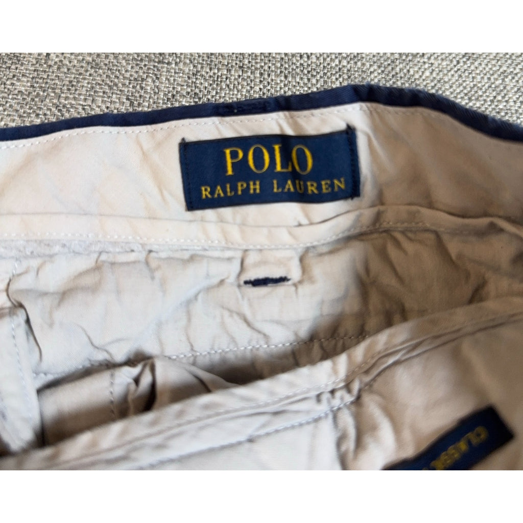Polo Ralph Lauren Chino Shorts Mens 38 Navy Blue Cotton Classic Fit 8.5 In