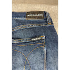 Calvin Klein Jeans CKJ 021 Womens 29x32 Slim Straight Stretch Denim Blue Paint