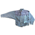 Vintage 90s Together Denim Lace Jacket Women M Batwing Acid Wash Boho Western