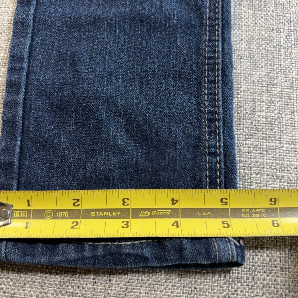 Rocawear Womens Jeans Size 7 Dark Wash Slim Straight Y2K Embroidered Pockets