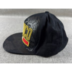 Top Level Mexico Snapback Hat Black Gold Embroidered Mexican Flag Eagle Cap