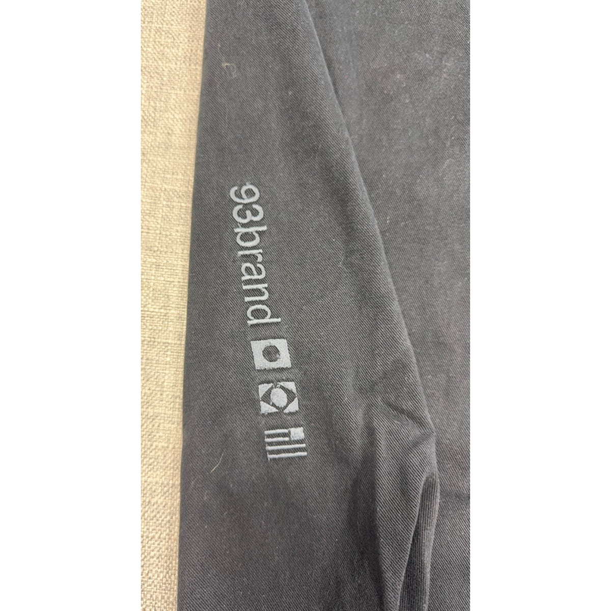 93brand Casual Gi Pants Mens A2 Black Orange Drawstring Jiu Jitsu Lounge