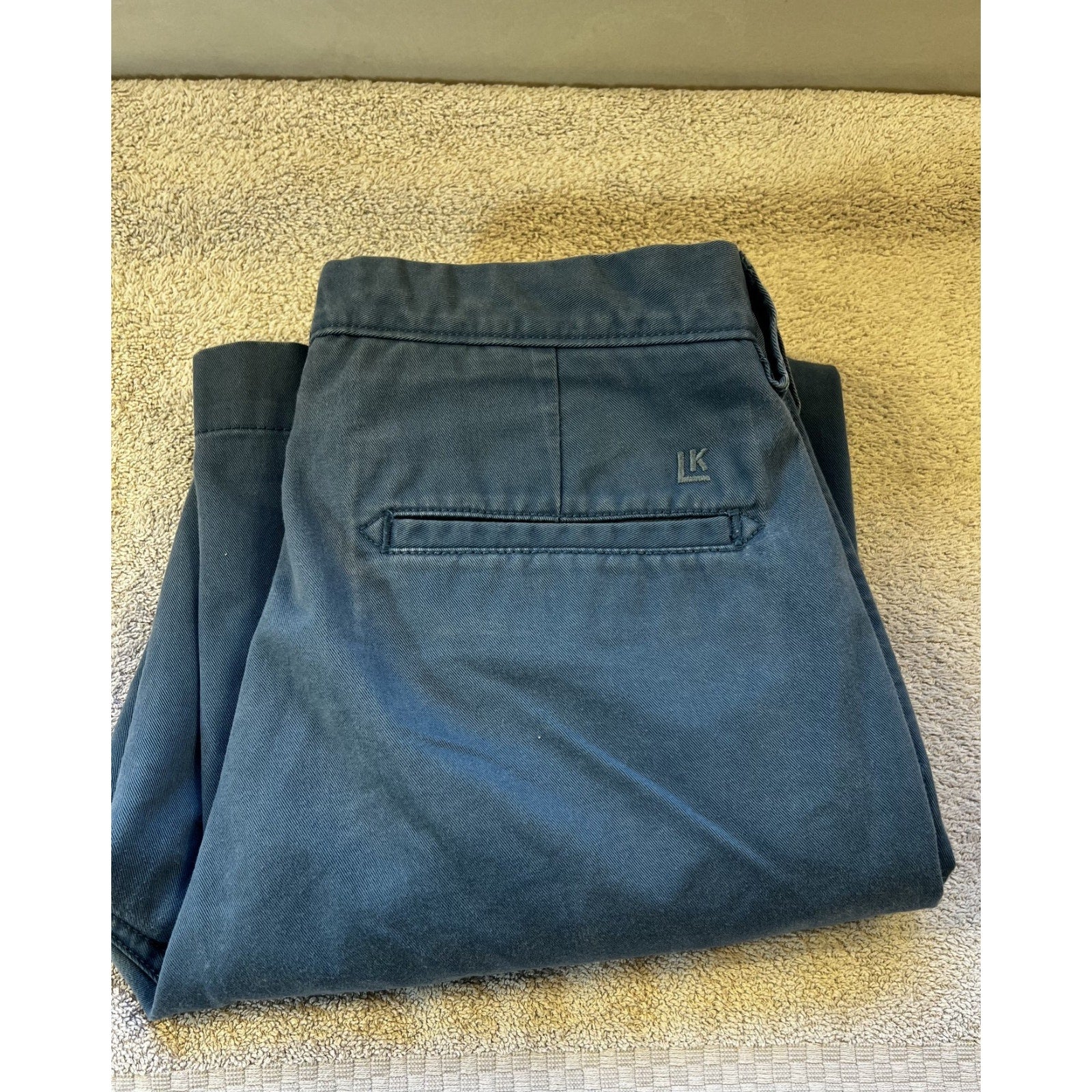 Live Comfortable by LK Men’s Blue Chino Pants 30x30 Cotton Blend Casual Golf Pre