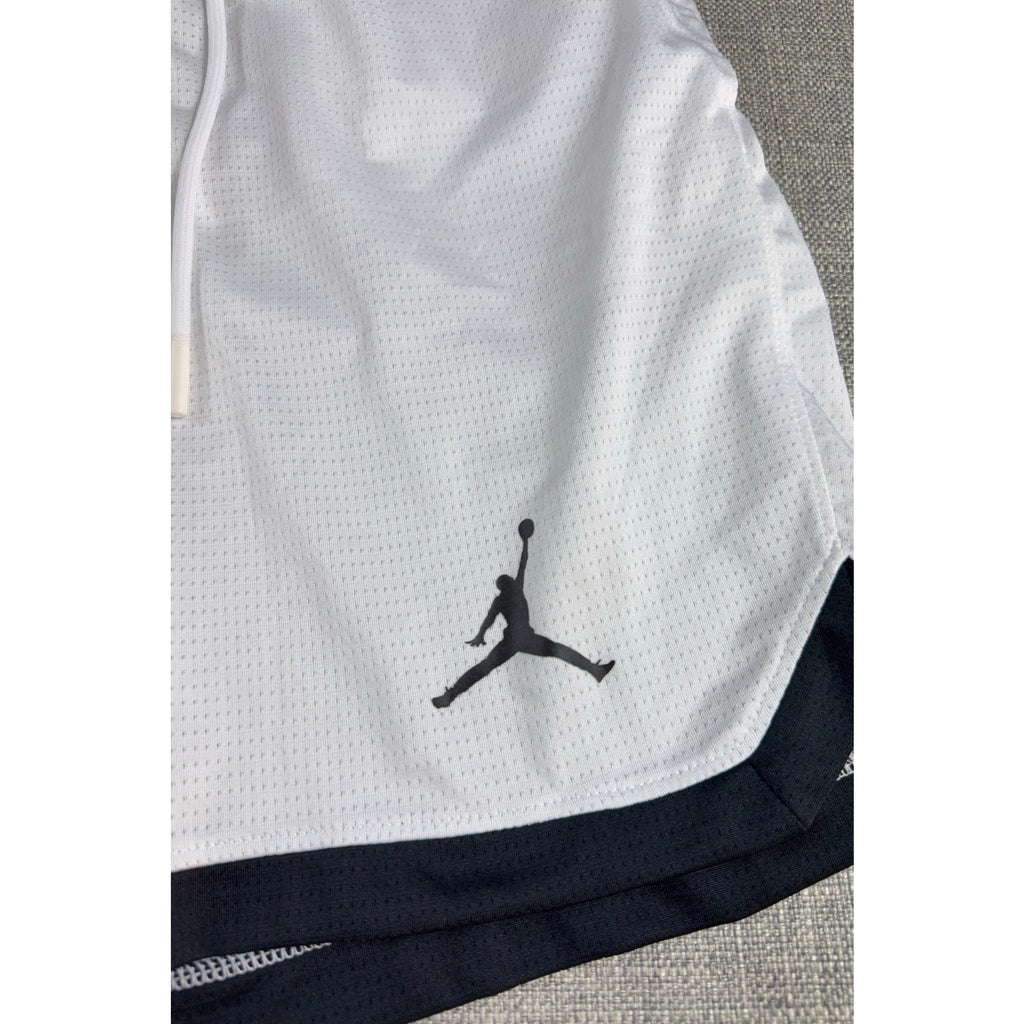 Nike Jordan Dri-FIT Mesh Basketball Shorts Men Small White Black Jumpman