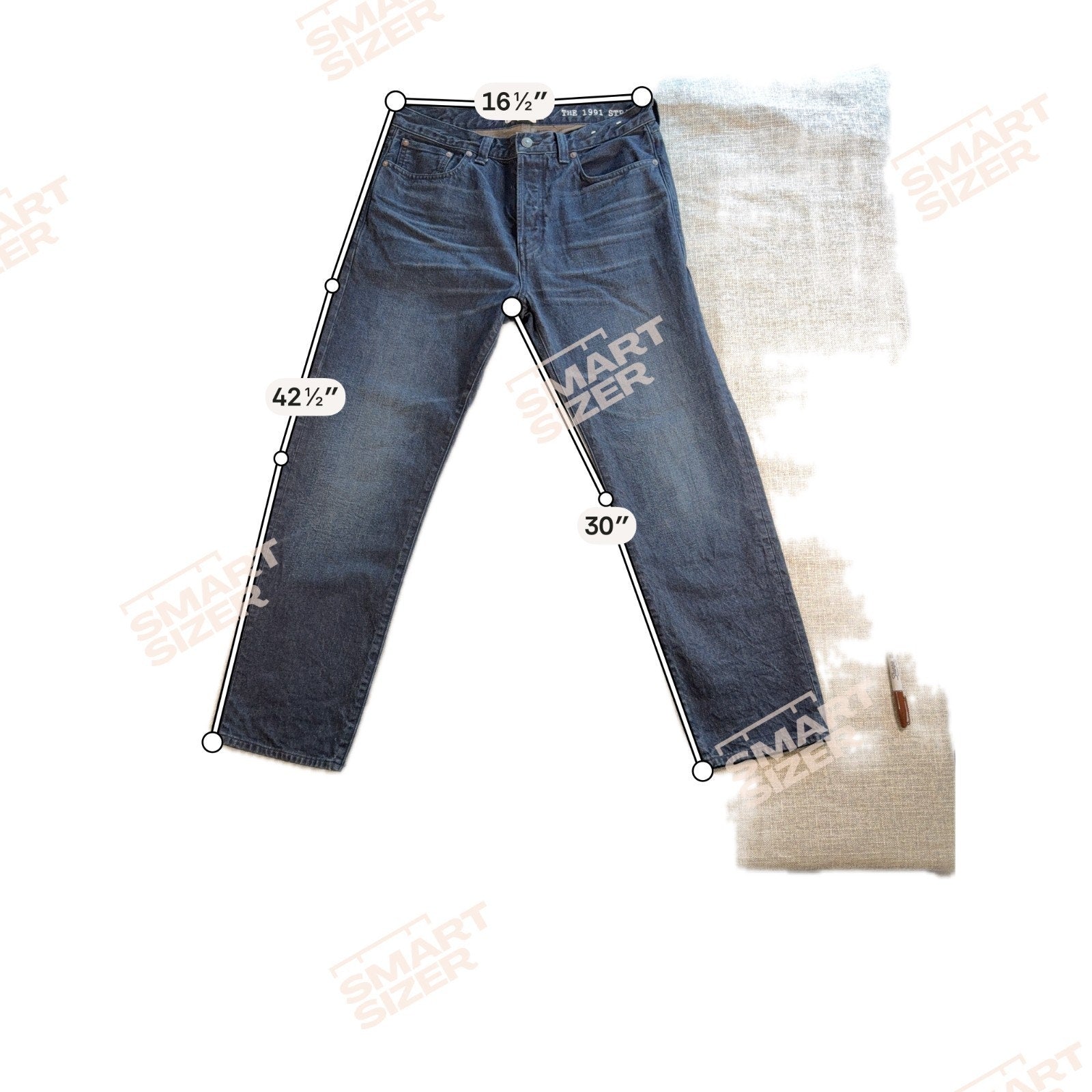 Madewell The 1991 Men’s Straight Jeans 32x30 Dark Wash Denim Blue